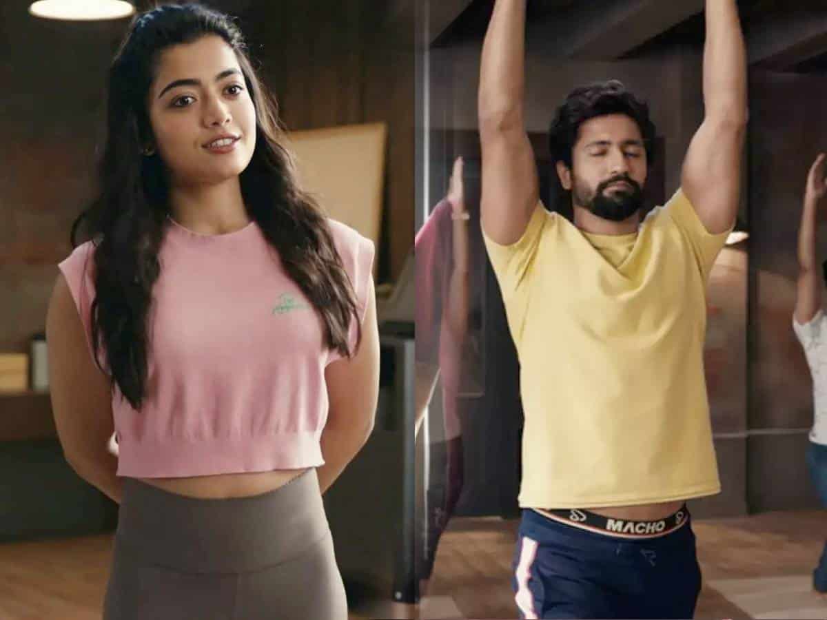 Rashmika stares at Vicky Kaushal's underwear strap, Ad gets criticized
