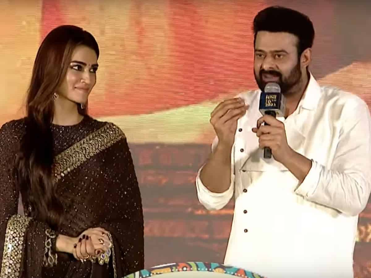 Prabhas interesting comments on Chiranjeevi at Aadipurush pre release event