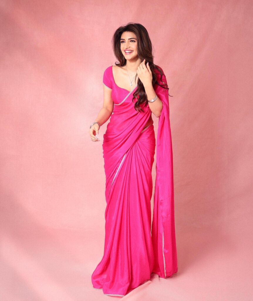 Sreeleela In Pink Saree, A Treat!